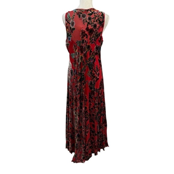 Johnny Was Bias Dress Bobcat Forest Silk Blend Red Floral Maxi Medium $575 NWT - Picture 9 of 11